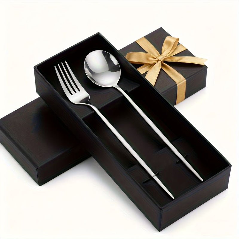 24pcs Elegant Stainless Steel Silverware Set Kitchen Utensil Set Includes Dinner Forks Spoons And Dessert Spoons Mirror Polished Silver Suitable For Home Dining Holiday Parties Fine Dining And Weddings Dishwasher Safe - Image 2