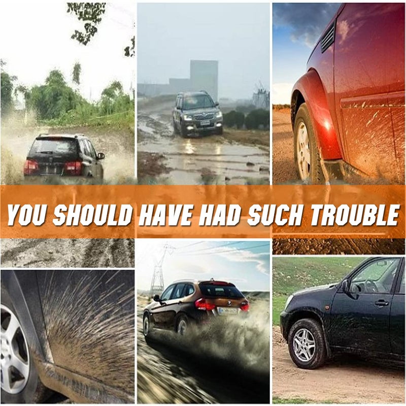 QUYDDC Standard Size Universal Soft Glue Heavy Duty Splash Guards Mud Flaps Fenders - Dirt/Slush Protection,4 Pcs Front/Rear Tires,Fits for SUVs MPV (Not Fits to Full-Size SUVs) Black + Logo Sports - Image 2