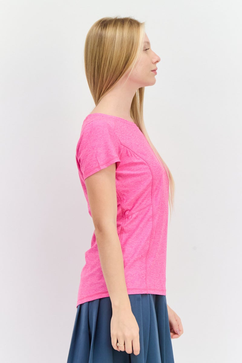 HEAD Women Sportswear Fit Short Sleeves Training T-Shirt, Proud Pink  - Image 3