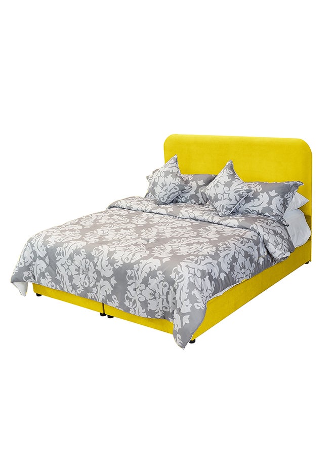 In-House Bundle of Lamar Velvet Bed with Multi Layer Mattress Brime  - Image 5