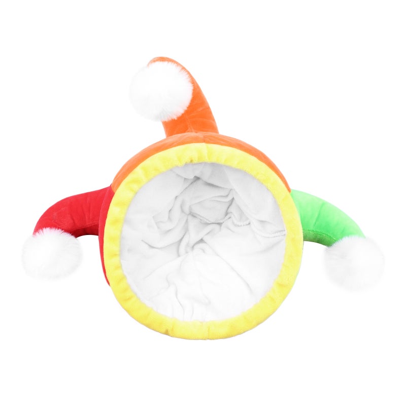 Halloween Carnival Clown Hat Red Nose Set Costume Party Performance Cone Hat Headwear - Image 4