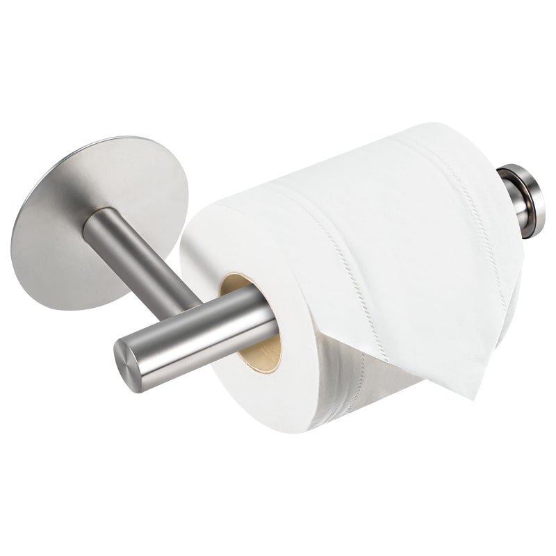Yagoo Self Adhesive Toilet Paper Holder, SUS304 Stainless Steel Rustproof Toilet Roll Holder No Drilling Adhesive Toilet Tissue Holder for Bathroom Kitchen (1, Silver) - Image 1