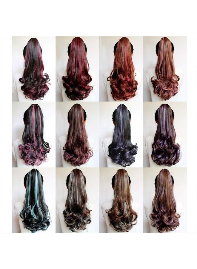 SOTOGO 30 Pieces Clip in Hair Extensions Colorful Curly Hair Extensions Hair Streak Party Highlights Hairpieces for Women Girls(30 Colors, 22 Inches) - Image 4