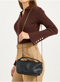 Styli Pebble Textured Handbag with Braided Strap  - Image 2