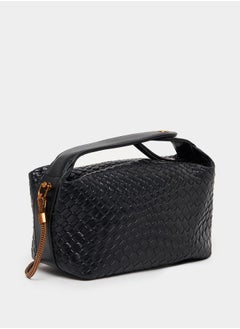 Styli Pebble Textured Handbag with Braided Strap  - Image 4