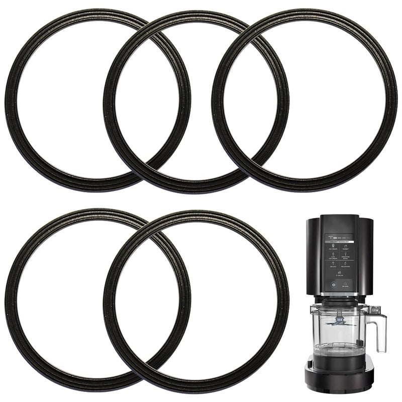 5 Pcs Blender Gasket Replacement Rubber Ring Seal Rings Gaskets Part for Ninja NC299AMZNC301NC300NC201NC101 Series Replacement Parts Accessories Blender