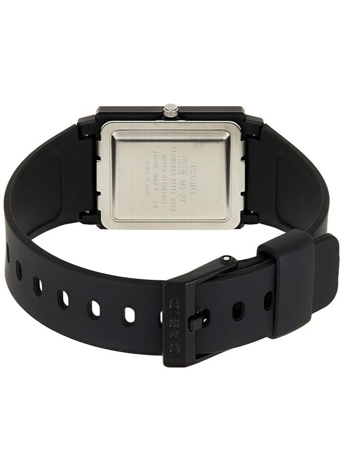 CASIO Casio Mens Quartz Watch, Analog Display And Resin Strap MQ-27-1BDF  - Image 2