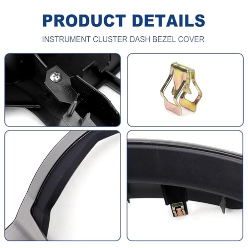 FEXON Instrument Cluster Dash Panel Gauge Cover Bezel Trim Compatible with Nissan Titan, Armada 2004 2005 2006 Replace 68240-7S000 - Image 5