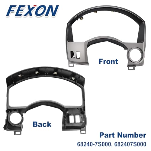 FEXON Instrument Cluster Dash Panel Gauge Cover Bezel Trim Compatible with Nissan Titan, Armada 2004 2005 2006 Replace 68240-7S000 - Image 4