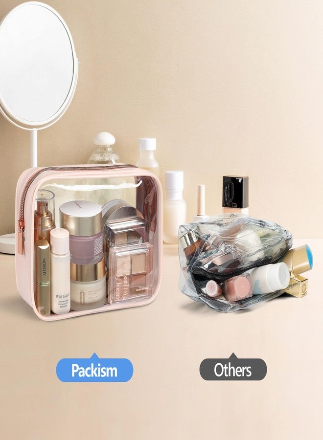 PACKISM TSA Approved Toiletry Bag - Clear Makeup Bag Waterproof Quart Size Bag, Travel Makeup Cosmetic Bag for Women, Carry on Airport Airline Compliant Bag, 3 Pack - Image 5