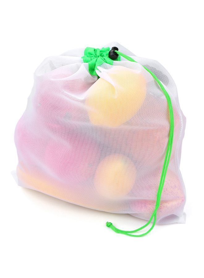 NIBEMINENT 15-Piece Reusable Produce Bag Set Multicolour Large (29.5x42), Medium (29x35), Small Bag(28.5x22.5)centimeter - Image 3