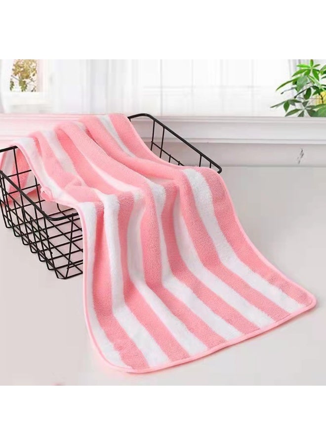 Highly absorbent, quick-drying, eco-friendly woven microfiber towel with a striped design - Image 1