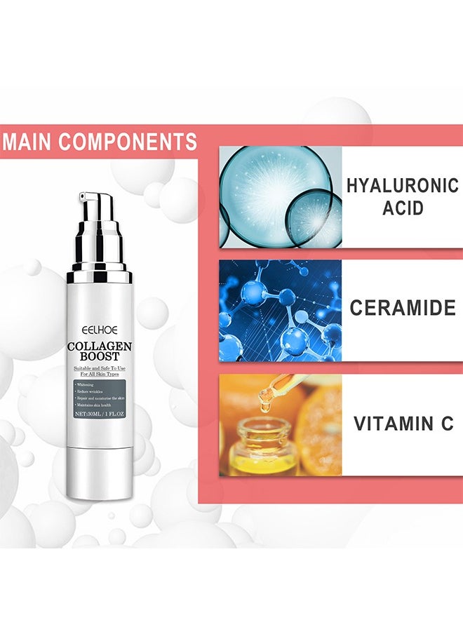 EELHOE - Collagen Anti-Wrinkle Cream, 30ml Anti Wrinkle Serum, Lightens Fine Lines, Firming and Moisturizes Skin Repair Cream - Image 1