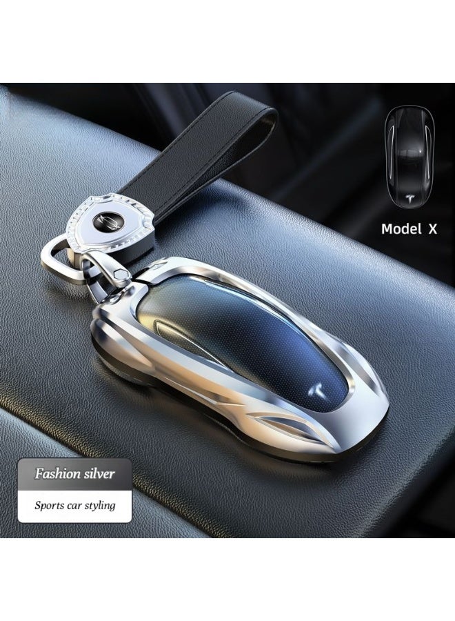 Tesla Suitable for Tesla card keys, model 3_Y_S_X updated version car metal protective cover, high-end car key protective cover - Image 1