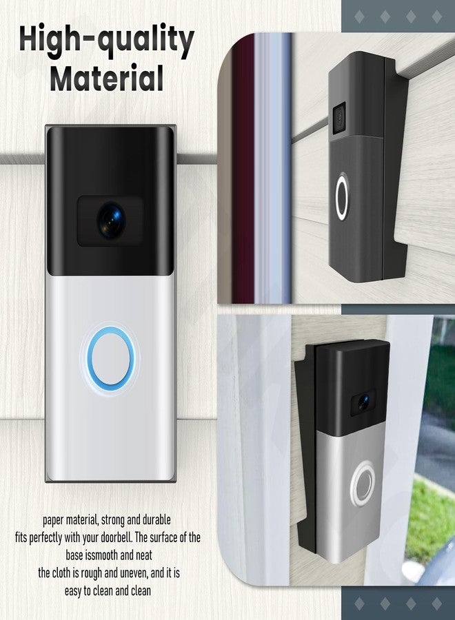 AMTHKNO Video Doorbell Vinyl Siding Mounting / Adapter Angle Adjustment Plate W/Hardware, for Ring Video Doorbell/Video Doorbell, Ring 2, Ring 3, Ring 3 Plus Video Doorbell fit Standard Style Siding. - Image 3