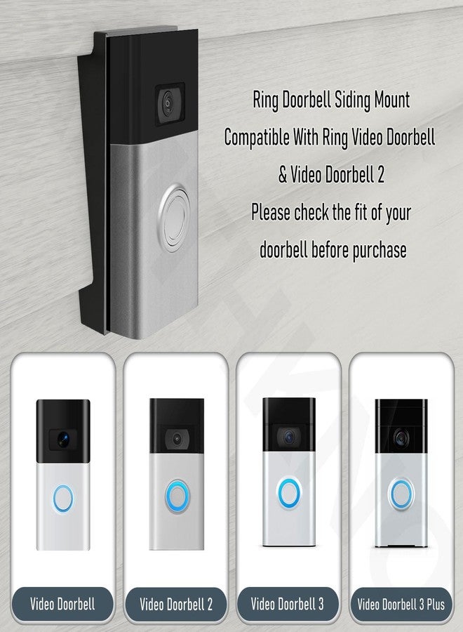 AMTHKNO Video Doorbell Vinyl Siding Mounting / Adapter Angle Adjustment Plate W/Hardware, for Ring Video Doorbell/Video Doorbell, Ring 2, Ring 3, Ring 3 Plus Video Doorbell fit Standard Style Siding. - Image 4