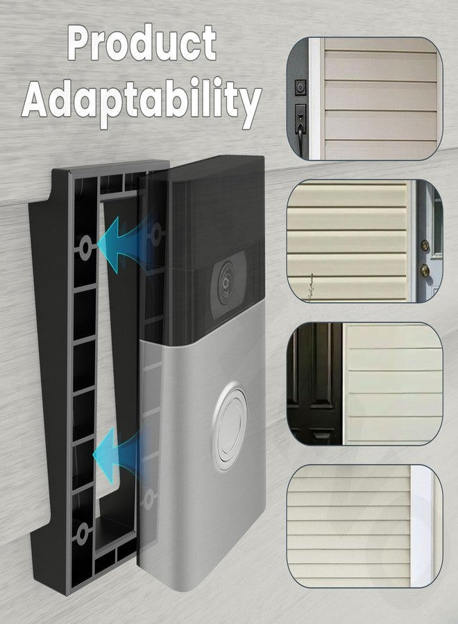 AMTHKNO Video Doorbell Vinyl Siding Mounting / Adapter Angle Adjustment Plate W/Hardware, for Ring Video Doorbell/Video Doorbell, Ring 2, Ring 3, Ring 3 Plus Video Doorbell fit Standard Style Siding. - Image 5