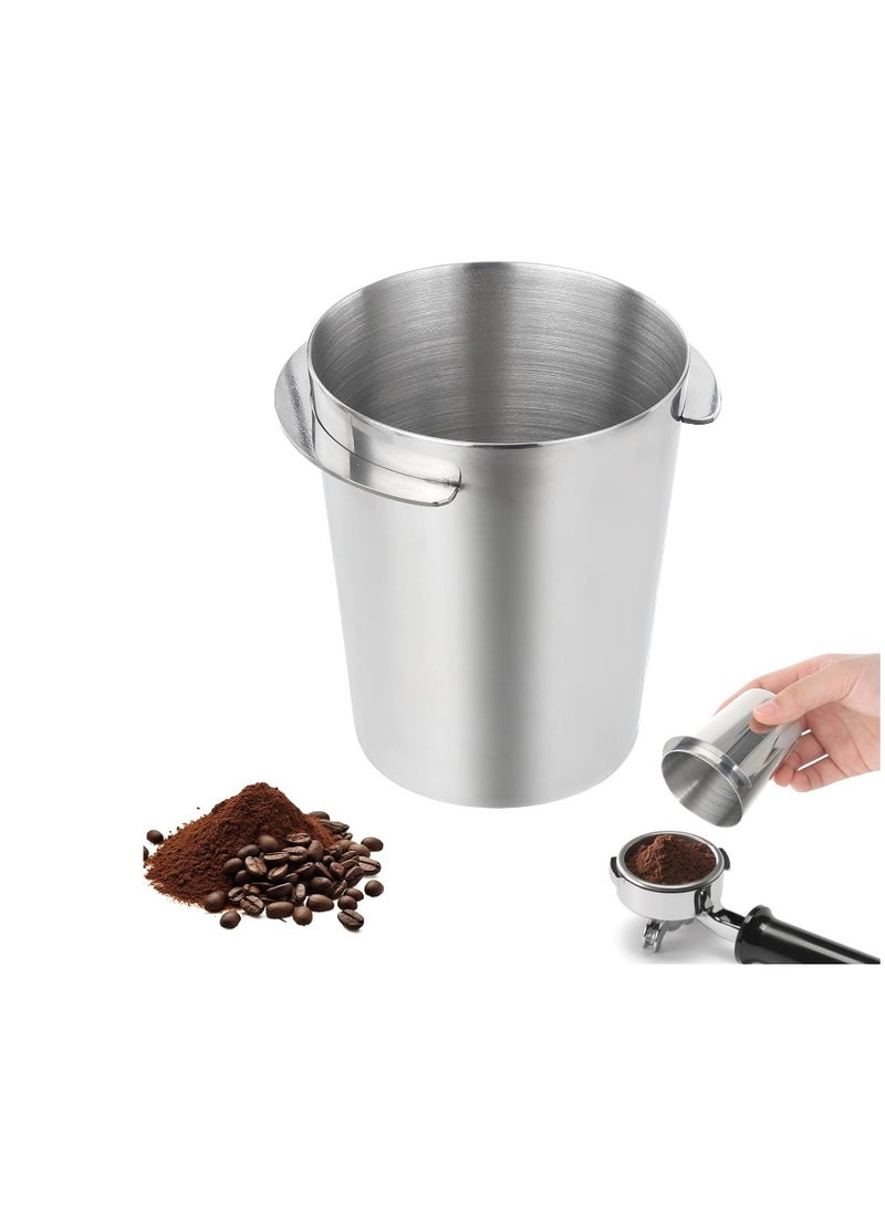 58mm Stainless Steel Coffee Measuring Cup, Compatible with All 58mm Hong Kong Style Coffee Machines. Includes coffee powder cup, coffee powder feeder, and coffee machine accessories. - Image 1