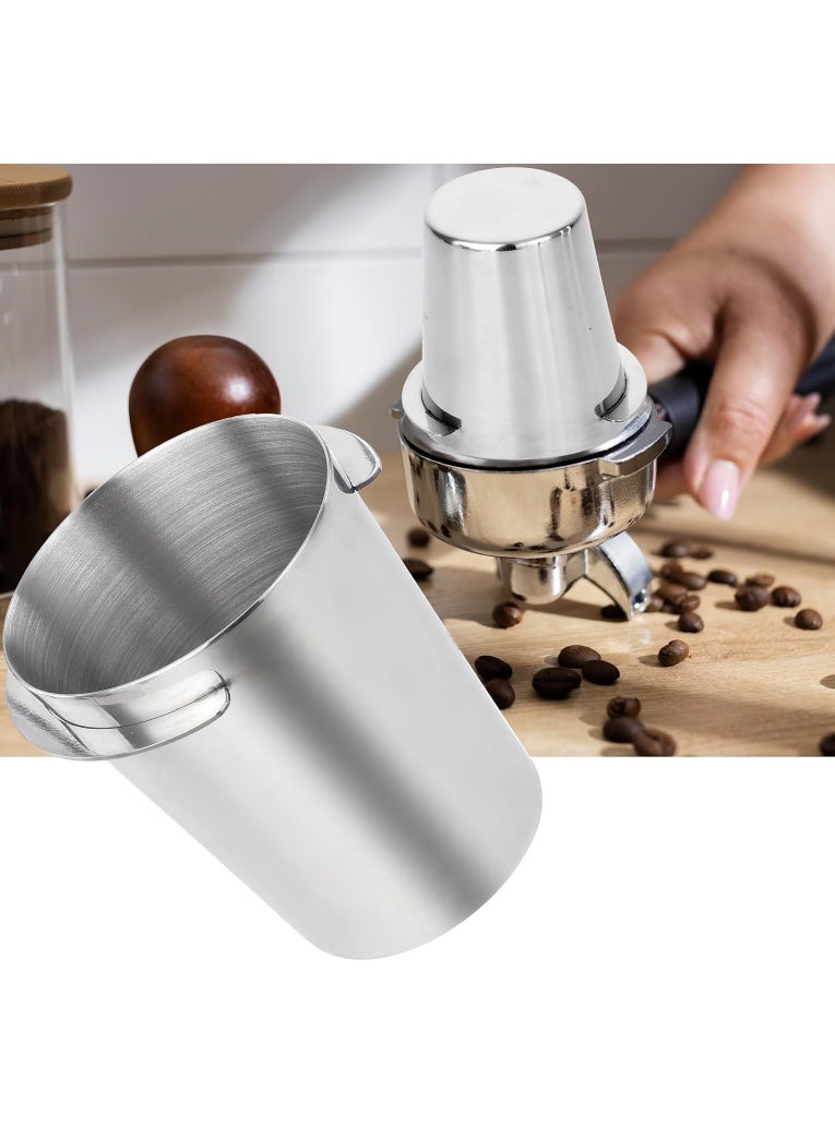 58mm Stainless Steel Coffee Measuring Cup, Compatible with All 58mm Hong Kong Style Coffee Machines. Includes coffee powder cup, coffee powder feeder, and coffee machine accessories. - Image 2