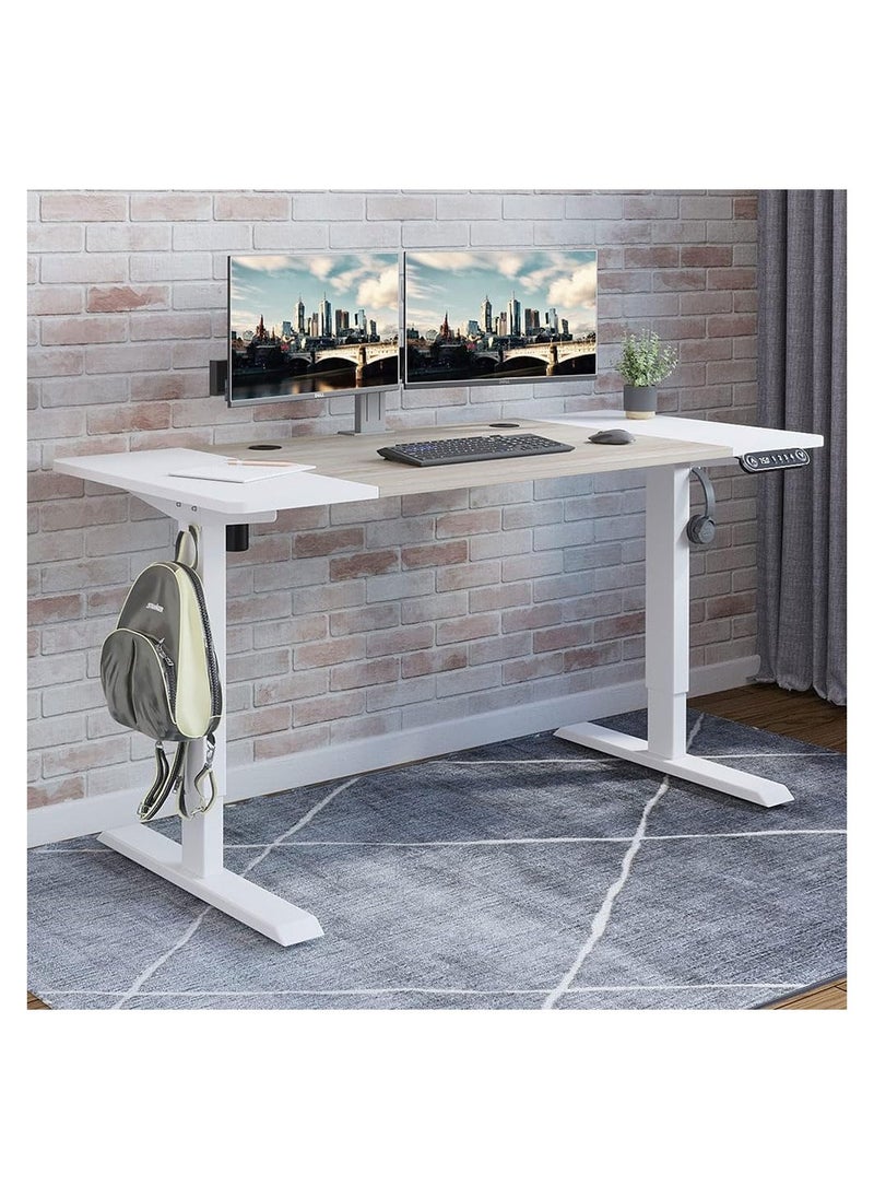 Cool Baby Style - Electric Standing Desk Height Adjustable Electric Standing Desk 55 x 24 Inch Ergonomic Patch Panel Desk For Home Office - Image 1