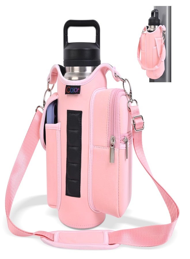 icolor Magnetic Gym Bag Water Bottle Carrier Holder with Phone Pockets & Shoulder Strap,5 Built-in Magnets Gym Bottle Pouch Sleeve,Magnetic Bag Gym Accessories Organizer for Men Women - Image 1