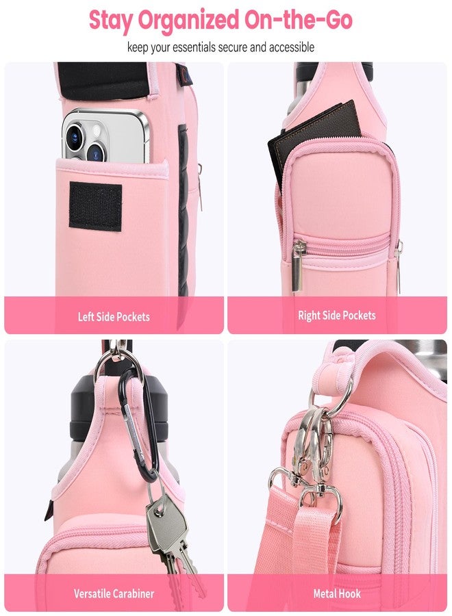 icolor Magnetic Gym Bag Water Bottle Carrier Holder with Phone Pockets & Shoulder Strap,5 Built-in Magnets Gym Bottle Pouch Sleeve,Magnetic Bag Gym Accessories Organizer for Men Women - Image 4