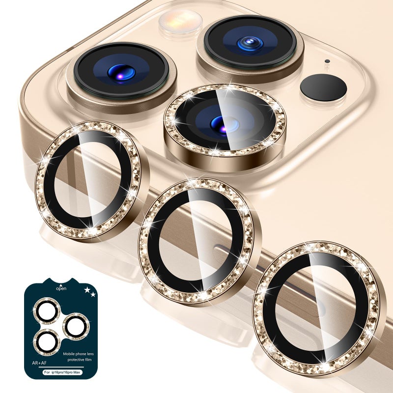 Tensea for iPhone 16 Pro/iPhone 16 Pro Max Camera Lens Protector, 9H Tempered Glass Camera Cover Screen Protector, Metal Individual Ring for iPhone 16 Pro Max 6.9inch iPhone 16Pro 6.3inch 2024 - Image 1