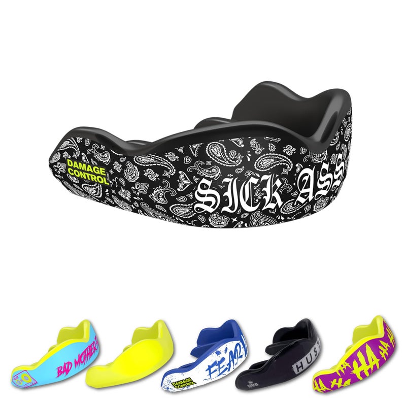 DAMAGE CONTROL حماية الأضرار واقي الفم عالي التأثير واقي الفم الرياضي للملاكمة كرة القدم الهوكي اللاكروس كرة السلة يحمي الأسنان والفك واقي فم للبالغين والشباب