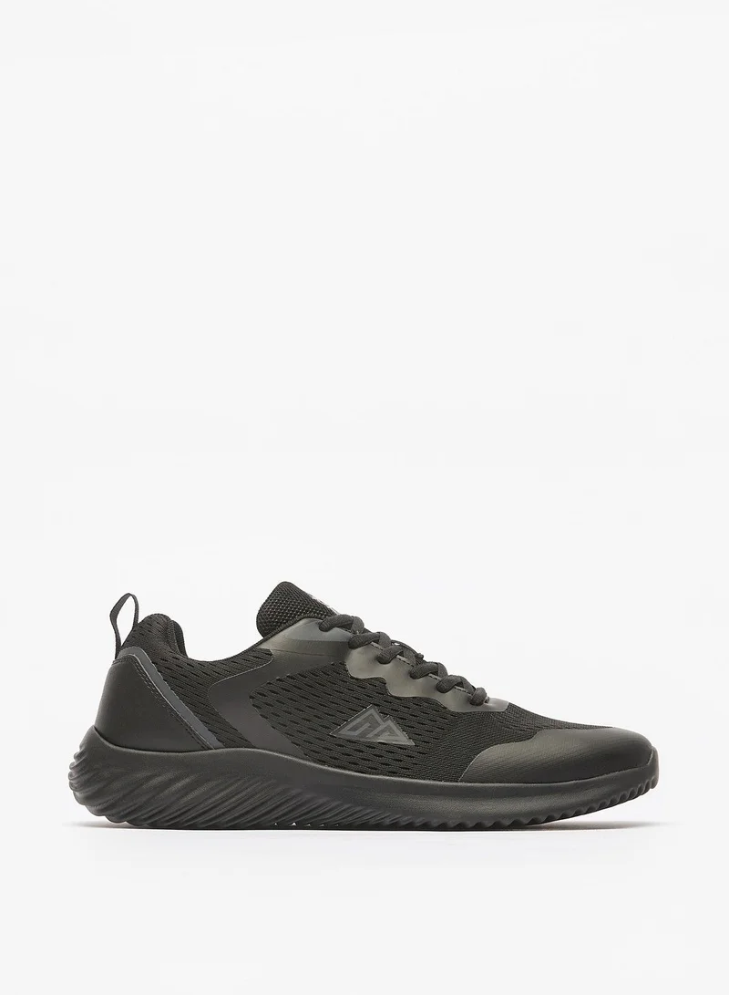 أوكلان Textured Sneakers with Lace Up Closure