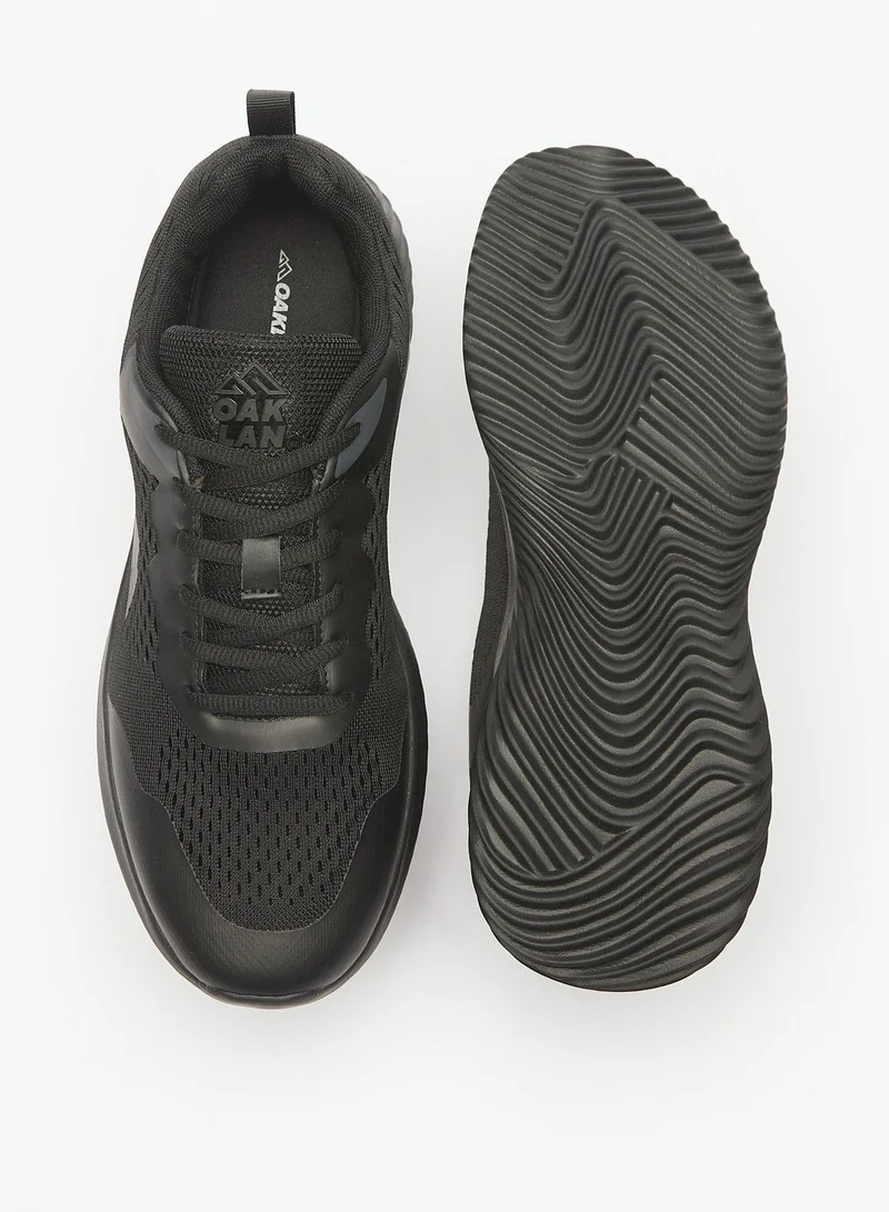 أوكلان Textured Sneakers with Lace Up Closure
