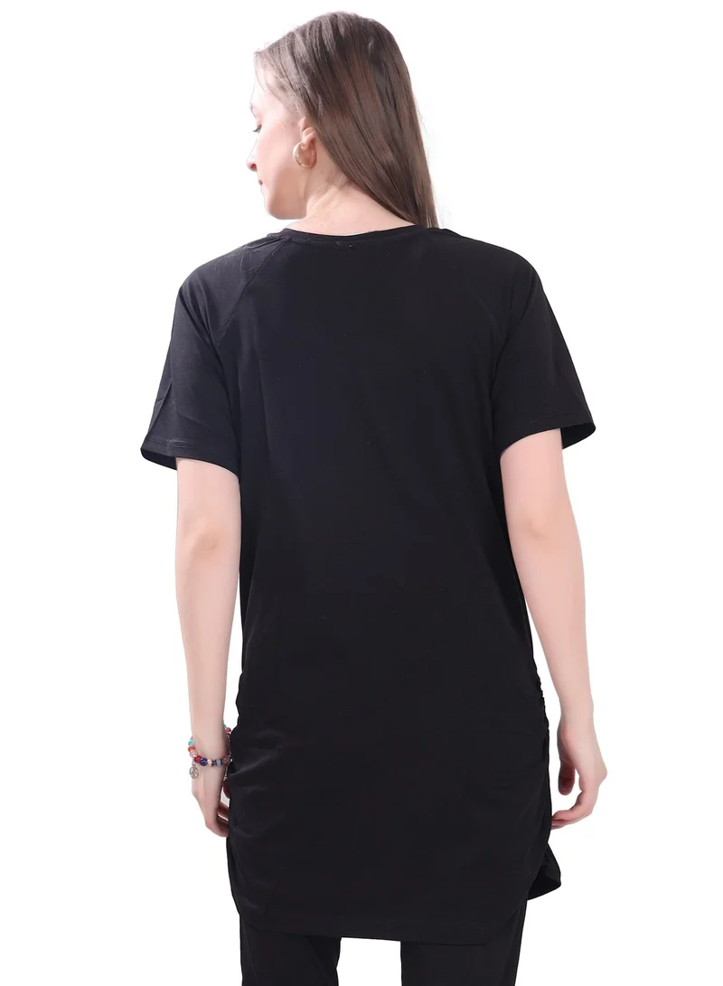 TUMMY  TUMMY Combo Pack of 2 Maternity Black and Blue T-shirt for Women | Best Price UAE