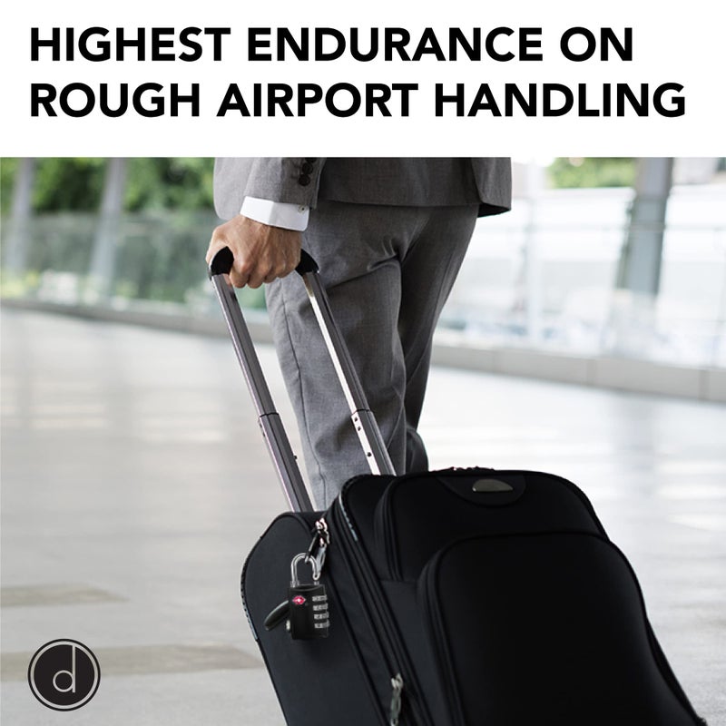 Desired Tools Luggage Locks Tsa Approved (2 Pack) 4-Digit Tsa Locks For Luggage Locker Suitcase Backpack School Bag & Travel Bag - Portable Rust-Resistant & Secure Combination Lock Black - Image 4