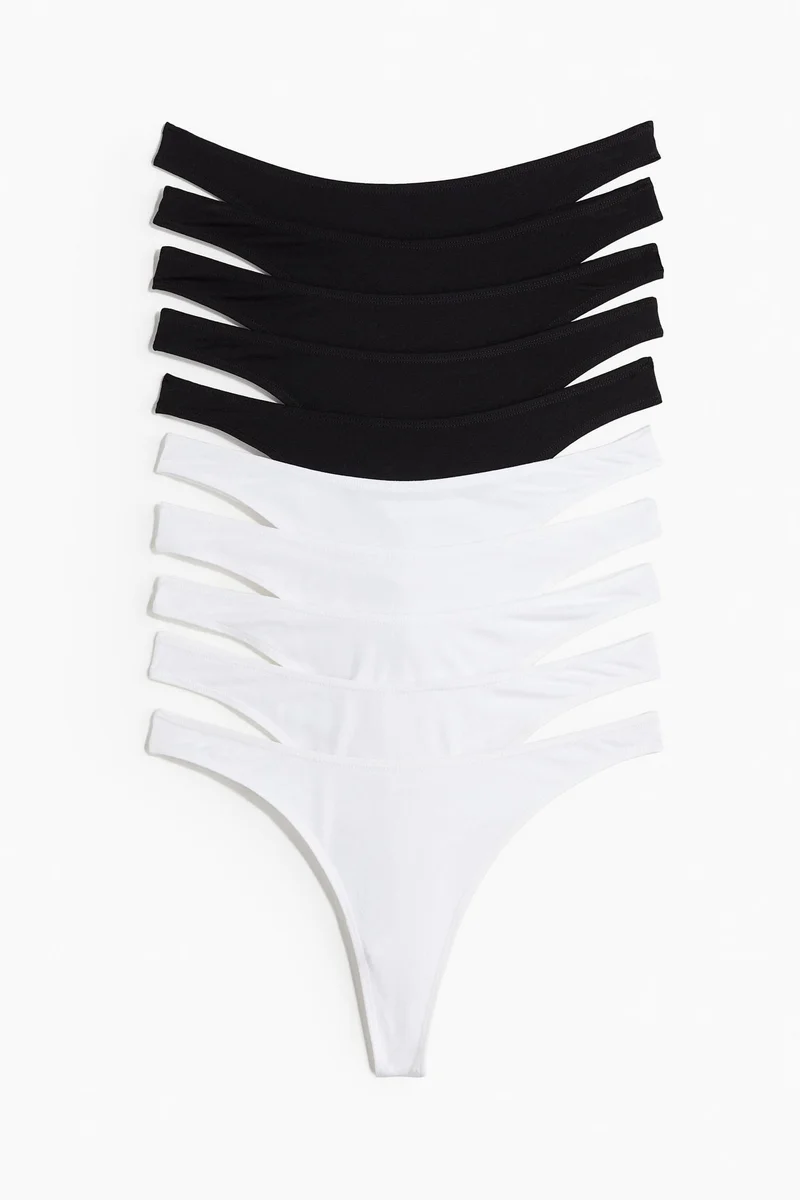H&M 10-pack cotton thong briefs