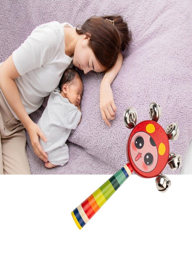 WoCra® Wooden Baby Rattle Toys - Pack of 1 | Handmade Musical Rattles for Newborns, Infants & Toddlers | Safe Non-Toxic Natural Wood | Smiley Face Design | Random Color Rattle Toy - Image 5
