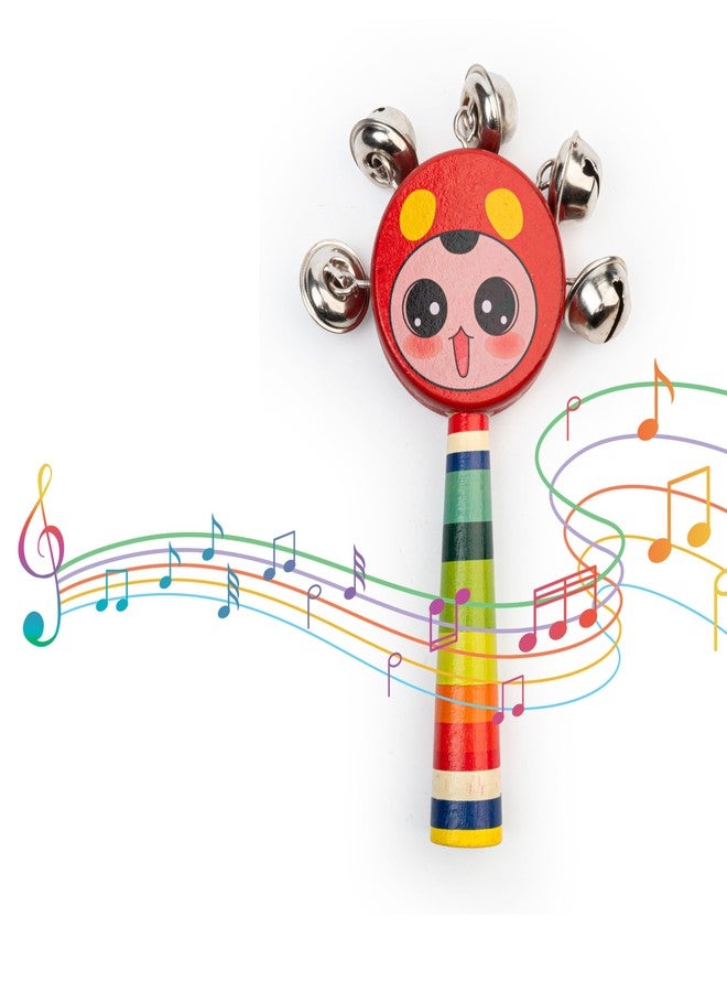 WoCra® Wooden Baby Rattle Toys - Pack of 1 | Handmade Musical Rattles for Newborns, Infants & Toddlers | Safe Non-Toxic Natural Wood | Smiley Face Design | Random Color Rattle Toy - Image 4