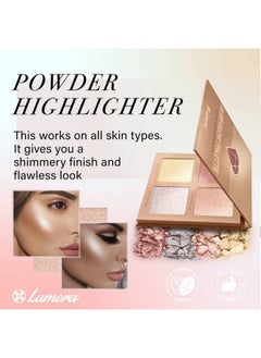 Highlighter Palette Highlighter Makeup Iluminadorglow Bronzer Powder Makeup Highlighter Kit With Mirror4 Highly Pigmented Face Highlighter Shimmer Colorsvegan Cruelty Free & Hypoallergenic - pzsku/ZE71E38F0C472FBDF3B33Z/45/_/1707975474/214d4989-9f27-4656-afdf-d7c796a5e7b1