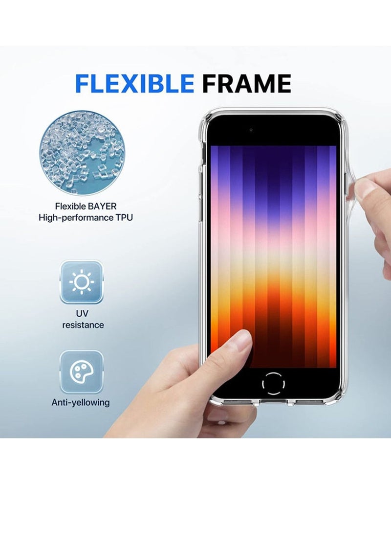 Magnetic Case Cover Designed for iPhone SE 2022 / iPhone SE 2020 / iPhone 8 Clear - Image 4