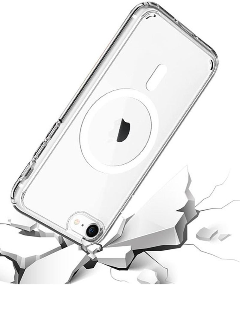 Magnetic Case Cover Designed for iPhone SE 2022 / iPhone SE 2020 / iPhone 8 Clear - Image 5