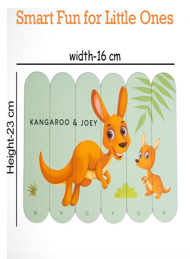 THE BOOK TREE Animals & Their Babies Stick Puzzle | 24pcs Double-Sided Cardboard Puzzles | 8 Animal & Their Puzzles for Learning & Play | Enhances Focus & Creativity | Ideal for Ages 3+ - Image 3