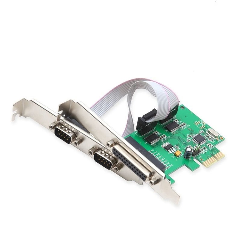 PCI-e 2 Serial 1 Parallel I/O Card PCI Express to RS232 com Port + Printer LPT - Image 1