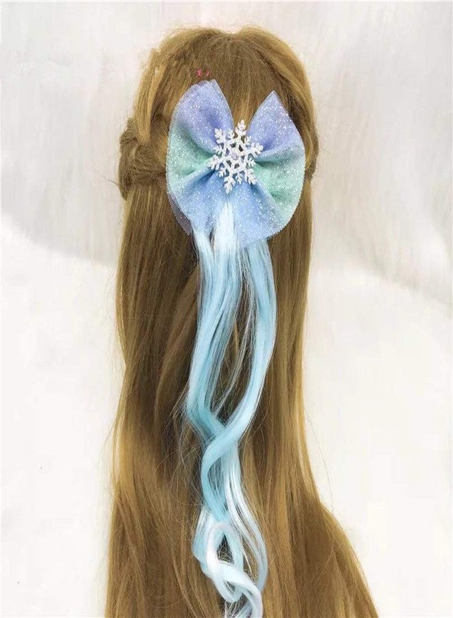 Yosbabe Princess Elsa Wig Frozen Elsa Braid Princess Elsa Dress Up Costume Cosplay Accessories for Kids Girls (blue2) - Image 4