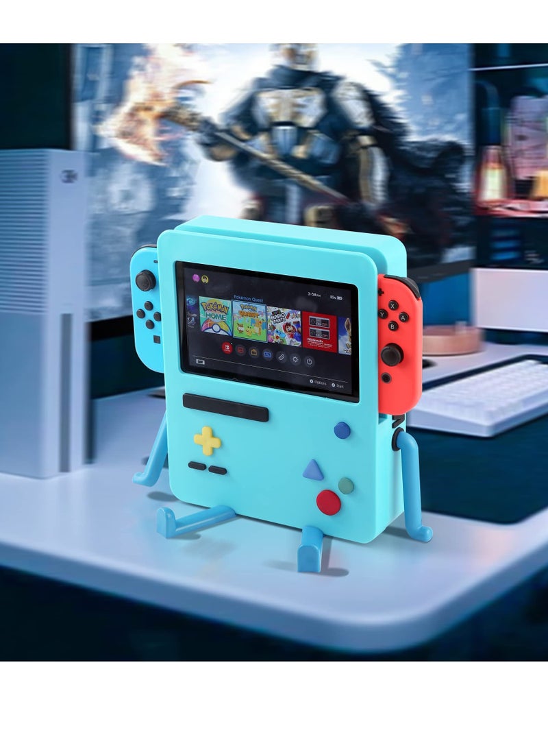 SOLARAE Game Console Stand for Nintendo Switch, Cute Cartoon Handheld Game Console Screen Support Stand Hands-free Support Plate for Protection and Portability (blue) - Image 2