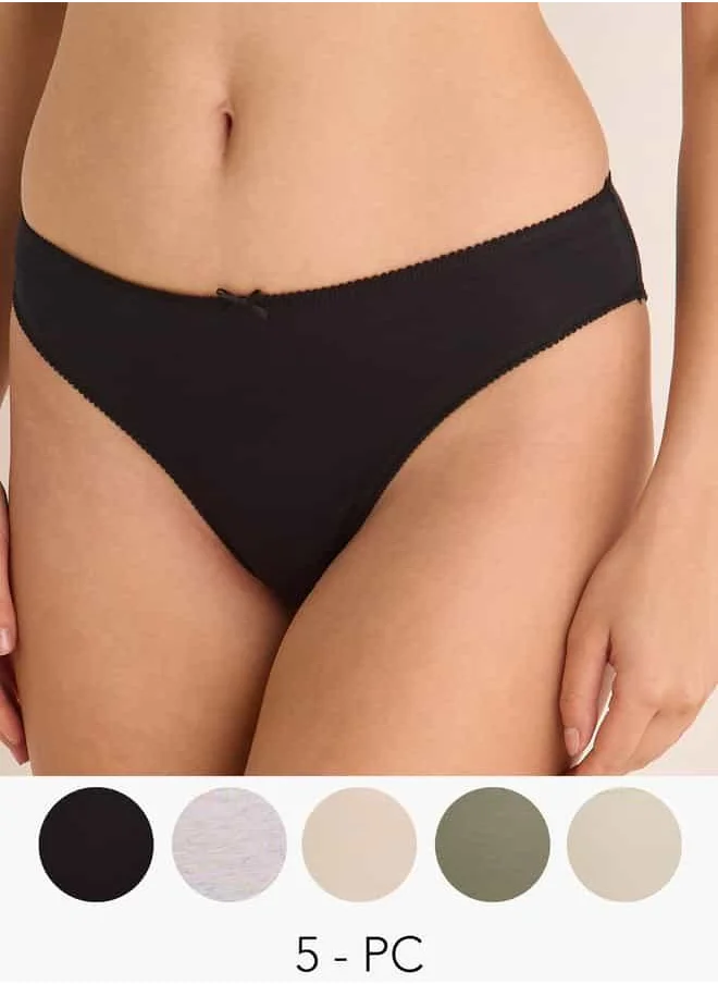 فاف Set of 5 - Lace Trim Bikini Briefs