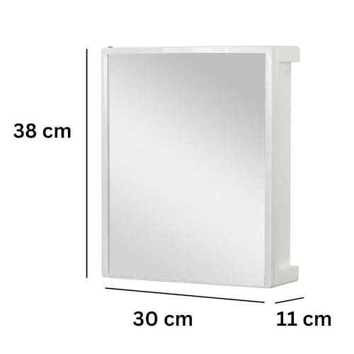 BRANCO Cabinet with Mirror | 4 Shelves Rack | Bathroom Accessories | Wall Hanging Bathroom Shelf Cabinet with Mirror (New Rich Look (11D x 31W x 38H)) - Image 5