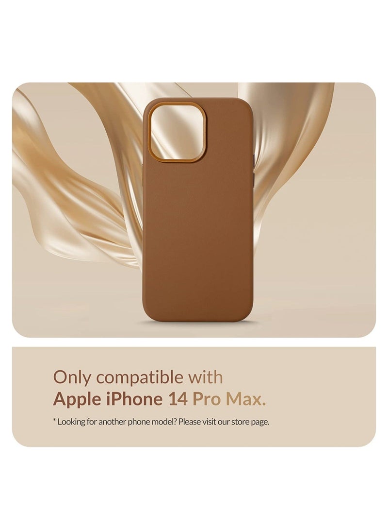 MUNTAQI For iPhone 14 Pro Max European Nappa Leather Case - Smoothen and Soften Over Time - Compatible with Magsafe - Image 2