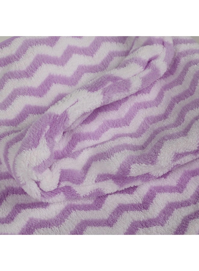 Black gold The Finer Touch Balck Gold The Finer Touch Premium Pure Cotton Zig ZAG Hair Towel | Purple | Pack of 1 - Image 3