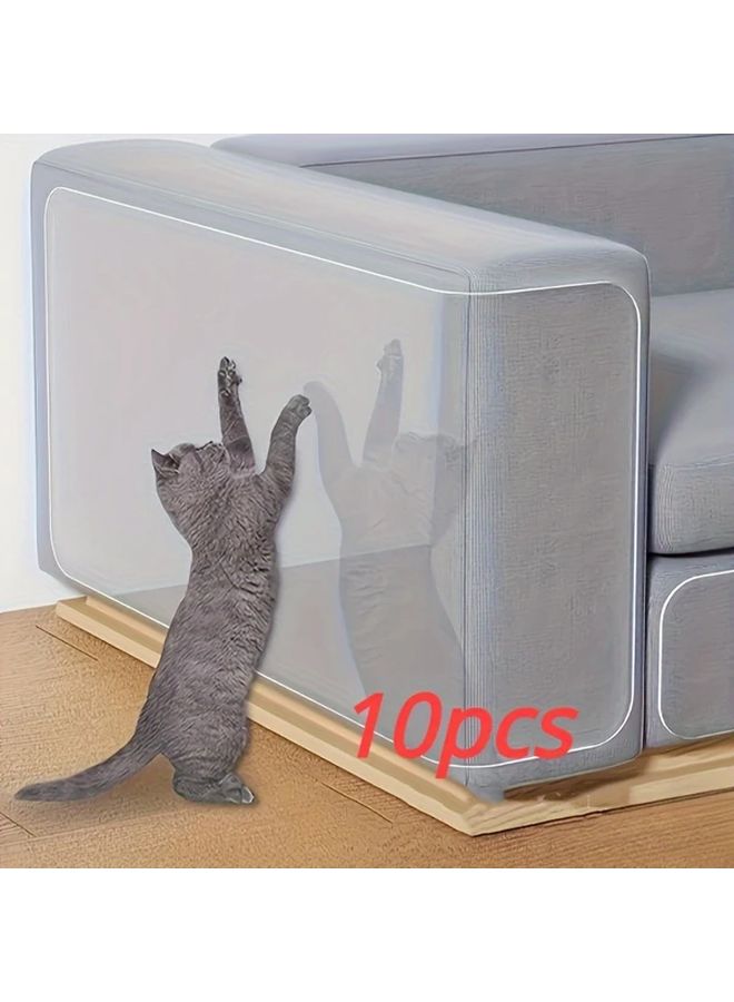 10 Pack Transparent Cat Scratch Tape Waterproof PVC Furniture Protector Double Sided - Image 1