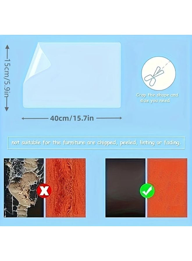 10 Pack Transparent Cat Scratch Tape Waterproof PVC Furniture Protector Double Sided - Image 5