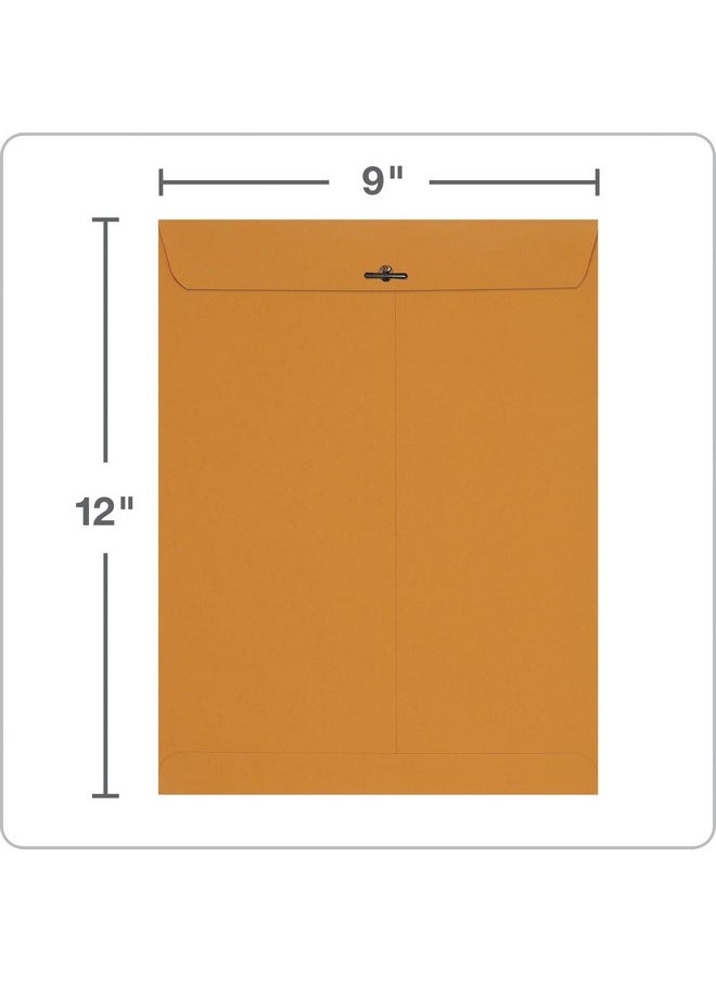 Columbian - 9 X 12 Clasp Envelopes Gummed 24 Lb Kraft Multipurpose Envelopes For Mailing Storing Or Filing Documents 25 Per Pack (Colo340) - Image 1