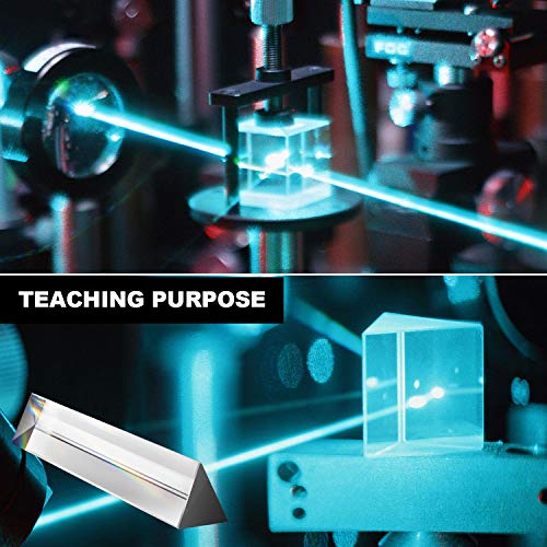 Young4us 2 Pack 6-inch Crystal Optical Glass Triangular Prism for Photography, Kids, Science, Teaching Light Spectrum, Physics and Taking Photos Pictures (Set of 2, 150mm) - Image 5